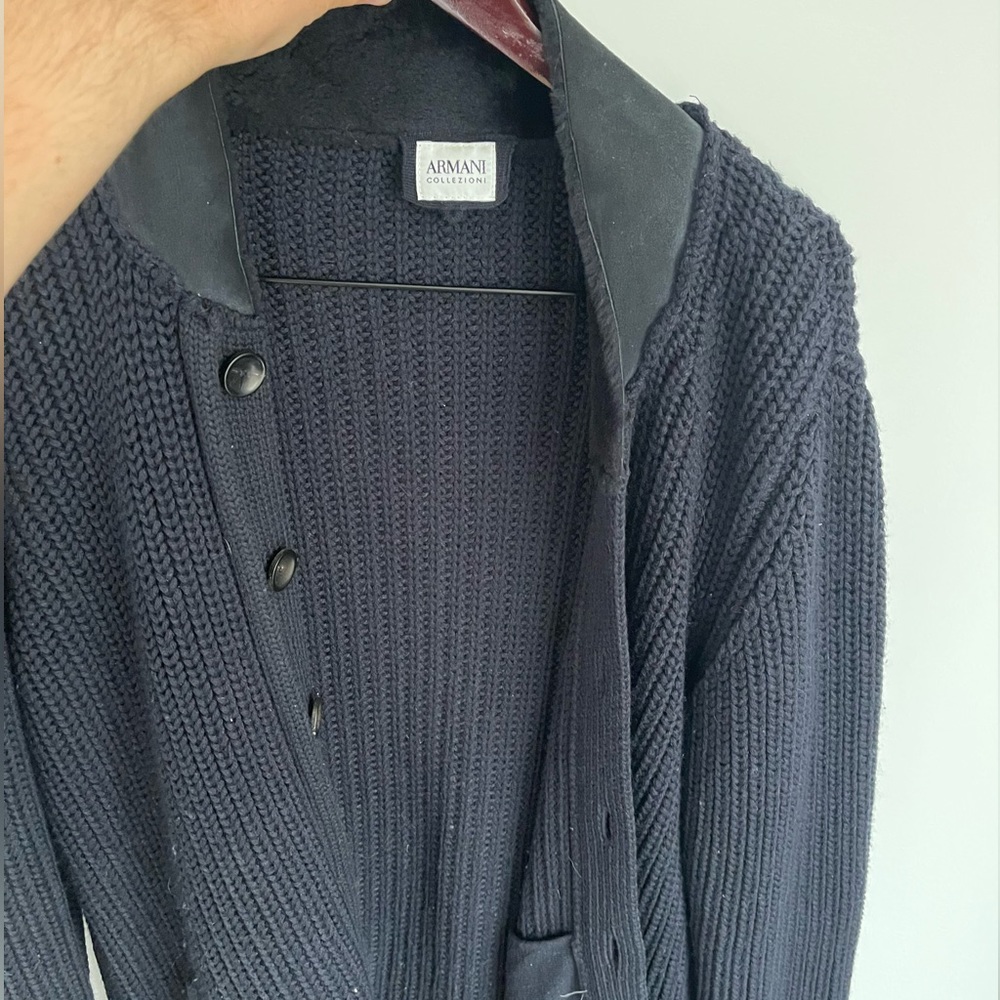 Armani wool cardigan sweater